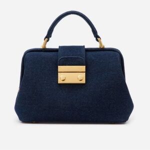 Brandon Blackwood Elizabeth Doctor Bag Dark Denim Purse